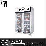 2 Glass Doors Deluxe Commercial Direct Cooling Refrigerator