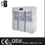 Deluxe Standard Type 6 Glass Doors Commercial Direct Cooling Refrigerator/Freezer