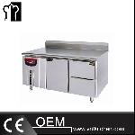 Deluxe Panel Type Commercial Fan Cooling 1 Door 2 Drawers Chef Bases With Backsplash