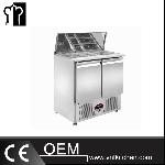 0.9m 2 Doors Static Cooling Salad Work Bench