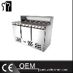 Static Cooling  Salad Work Bench With Marble Top