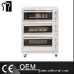 Electric 3 Layers 6 Trays Deck Oven