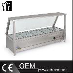 6 Pans Bain Marie Show Case(1/2 Pans)