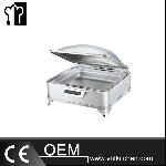 Self-opening Electric Oblong Induction 2/3GN Chafer With Steel Lid
