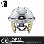 Round Chafing Dish With Gilt Legs & Show Window