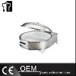 Self-opening Electric Round Induction Chafer With Glass Lid