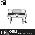 Oblong Visible Double Pans Chafing Dish With Chrome legs & Temperature Control