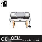 Oblong Visible Single Pan Chafing Dish With Gilt legs & Temperature Control