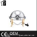 Round Visible Chafing Dish With Gilt legs & Temperature Control