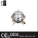 Round Chafing Dish With Gilt legs & Temperature Control