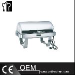 Oblong Double Pans Chafing Dish With Stainless Steel & Temperature Control