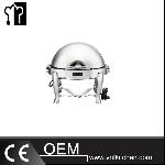 Round Chafing Dish With Chrome legs & Temperature Control