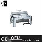 Oblong Double Pans Chafing Dish With Stainless Steel & Temperature Control