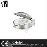 Self-opening Electric Round Induction Chafer With Steel Lid