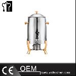 Brass-Plated Coffee Urn With Burner