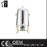 Brass-Plated Coffee Urn With Burner