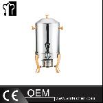 Brass-Plated Coffee Urn With Burner