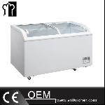 700L Curved Glass Door Freezer