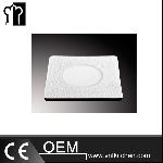 Ceramic Hammered Square Plate