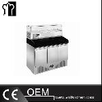 SS304 3 Doors Static Cooling Pizza Prep Station With Countertop Salad Case