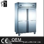 304SS 4 Doors Double-Temperature Fancooling Kitchen Freezer