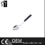 Stainless Steel Slotted Basting Spoon With Plastic Handle