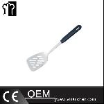 Stainless Steel Slotted Turner With Plastic Handle