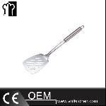 Stainless Steel Slotted Turner With Round Handle