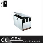 Compartments Stainless Steel Knife Rack With Lid