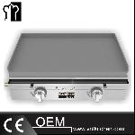 Counter Top Gas Porcelain Enamel Griddle With 2-Burner
