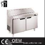 SS304 1.2m 2 Doors Fancooling Salad Work Bench