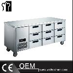 9 Drawers Luxurious Fan Cooling Undercounter Refrigerator
