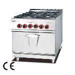 Gas Range with 4-burner& electric Oven