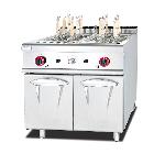 Gas pasta cooker with cabinet