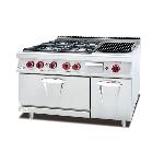 Gas Range with 4-burner&lava rock grill& Oven