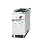 gas lava rock grill with cabinet
