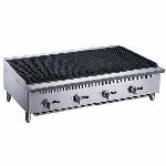 Countertop Gas Radiant Charbroiler Grill Volcanic Stone Option Stainless Steel Exterior 35000 BTU/H 