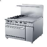 Commercial Restaurant Stainless Steel 2 Burner 24' Griddle Gas Range Oven Multi-Function Cooking Equ
