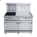 Gas Range with Oven Stainless Steel Commercial Kitchen Equipment Bakery Use 4 Burner Griddle