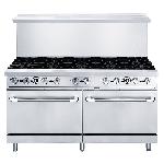 Free Standing Commercial Gas Range Stove with 10 Burner Oven Multi-function Stainless Steel Cooker f
