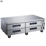 Factory Hot Sale Stainless Steel 4 Drawers Chef Base Refrigerator Under Counter Fridge Worktable Che