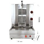 JABS Factory Doner Kebab Machine Gas Shawarma Grill Machine 2-Burner Gas Chicken Shawarma Making Mac