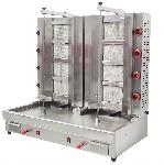 2 in 1 Shawama Grill Twins Commercial 8-Burners Stainless Steel Gas Doner Kebab Machine Shawarma Mac