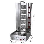 Commercial 5 BURNER AUTOMATIC ROTATE Vertical Broiler PROPANE GAS Shawarma Doner Tacos Machine