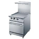 Stainless Steel Commercial Multi-functional Gas Griddle Oven 24' Griddle Top Oven High Efficiency Ro