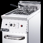 Commercial Grade 15kW Stainless Steel High Temperature Gas Single Tank Deep Fryer Cabinet Large Capa