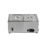 Stainless Steel Commercial Counter Top Electric Food Warmer Bain Marie with 2 Round Pot Hot Selling 