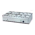 6 Pan Tabletop Electric Bain Marie Stainless Steel Food Warmer Water Bath Heater Buffet Sauce Soup C