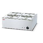 4-Pan Counter Top Electric Bain Marie Stainless Steel Food Warmer for Western Restaurant Hotel Buffe