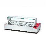 Commercial Electric Bain Marie 3 Pans Stainless Steel Food Warmer With Glass Cover 1.5KW Restaurant 